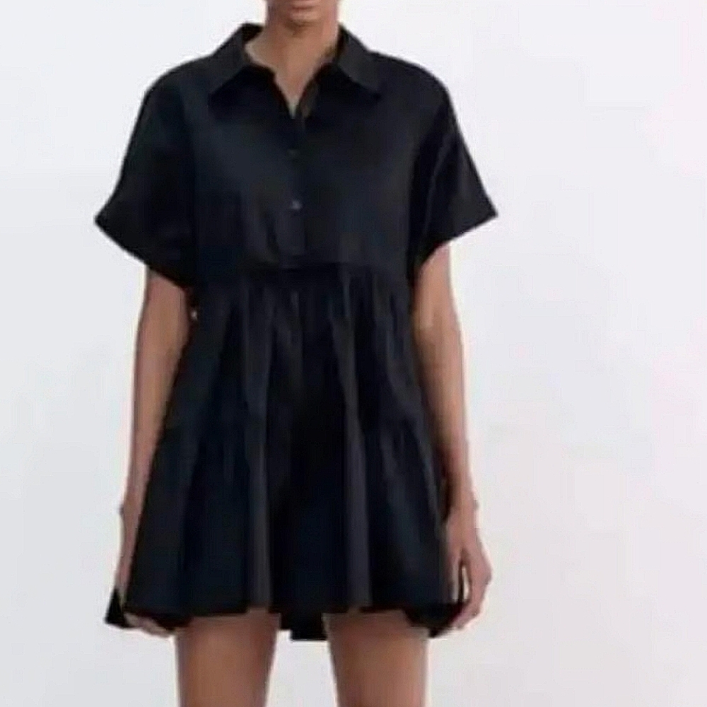 Zara Tiered Gathered Mini Dress